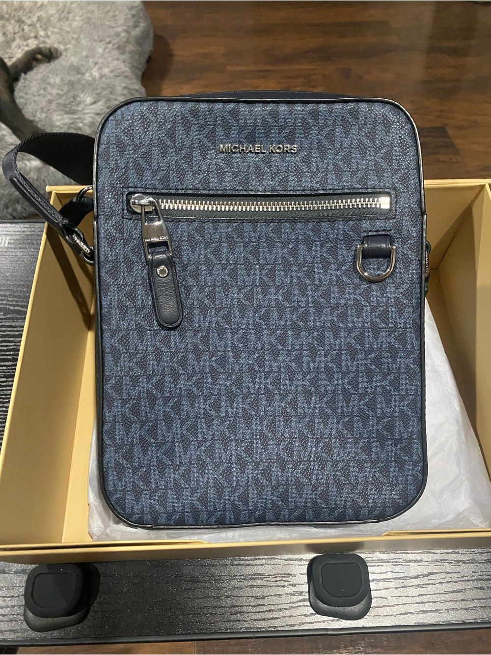 Michael Kors Navy/Black Logo Messenger Bag